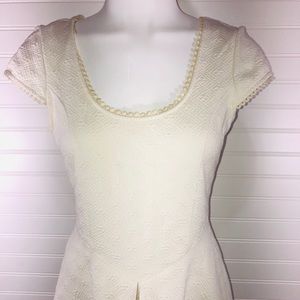 Free people cream dress cross back. XS